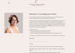 Κατασκευή ιστοσελίδας WordPress καθηγήτριας Ελληνικής Γλώσσας