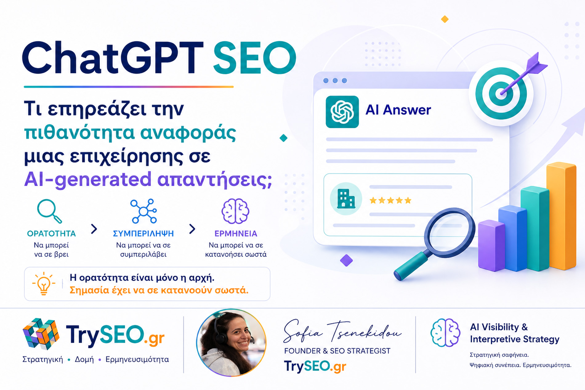 ChatGPT SEO: τι επηρεάζει την πιθανότητα αναφοράς μιας επιχείρησης σε AI-generated απαντήσεις – άρθρο της TrySEO.